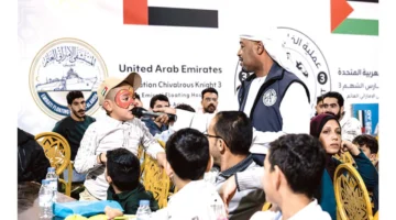 «الفارس الشهم 3» يزور مرضى المستشفى الإماراتي العائم في العريش عيد الفطر